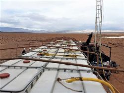 Lithium bearing brines ready for dispatch to California