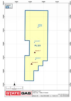 Figure 1: Map showing location of Nyanda-4, Nyanda-7 and Nyanda-8