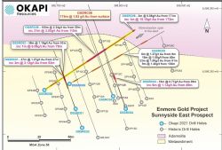 Figure 2 - Plan view showing surface projections of drilling completed to date