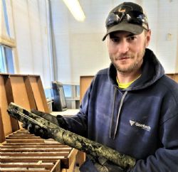 Figure 8 – Drill hole WT-21-45: semi-massive chalcopyrite