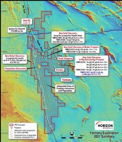 Figure 2. Regional Magnetic Image with the 2021 Yarmany Exploration Highlight