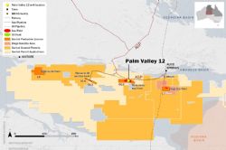 Fig 1. Location of Permit OL3 and Palm Valley-12 exploration well.