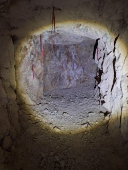 Figure 2: Photo showing underground adits at the Desert Antimony Mine Prospect