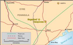 Location of Archer Exploration's Campoona and Sugarloaf Graphite Deposits