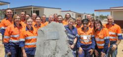 Aurelia staff celebrate the Hera Mine Opening