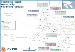 Figure 1 New drilling highlights at Kolosori Ridge