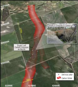 Figure 2: Sugarloaf anti-form showing spatial extent of Exploration Target