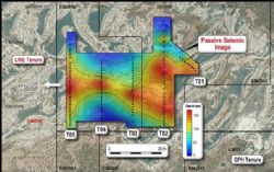 Figure 3: The seismic program delineated an east-west trending palaeovalley with depths up to 170m