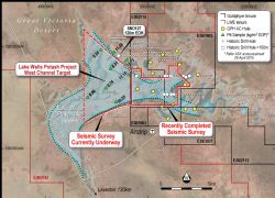 Figure 6: Processing of seismic program is currently underway on the LWE tenure contiguous and to the west of GPH ground