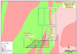 Figure 2 – Taruga Dabakala Project and adjacent Newcrest concessions.