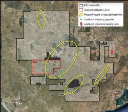 Figure 4: Rocks prospective for lithium bearing pegmatite veins within the Archer tenement area