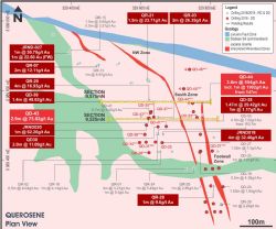 Figure 5: Querosene Prospect Drill Plan View