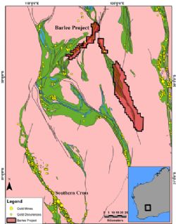 Figure 2: Barlee Gold Project tenement map