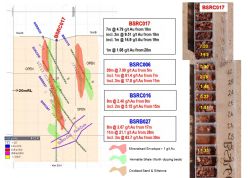 Cross Section 429575mE Looking WSW ± 2m Window (BSRC017)