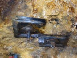 Completed rockbolts no installed throughout the mine