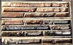 diamond drill rig at the first drill hole of the Kachi project