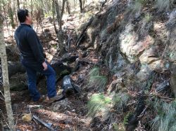 Historic workings at Black Bullock