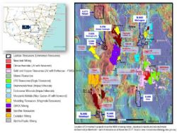 Location of Emmerson’s NSW Projects (blue outline).