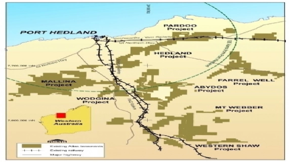 ATLAS NORTHERN PILBARA PROJECTS LOCATION PLAN