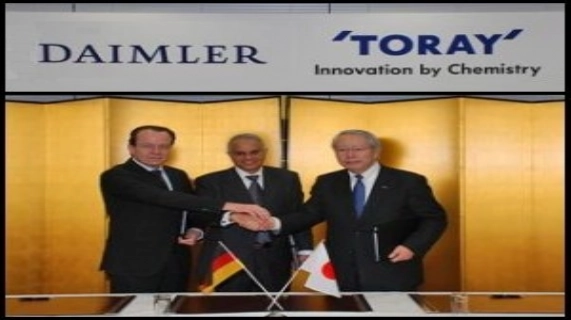 Toray Industries (TYO:3402)とDaimler (ETR:DAI)が炭素繊維自動車部品を生産するジョイントベンチャーを設立