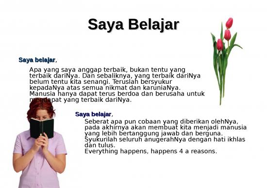picture Power Point Motivasi - Saya Belajar