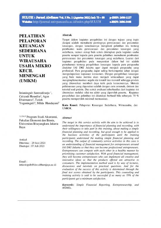 picture_Presentasi Usaha 238 | Pelatihan Pelaporan Keuangan Sederhana