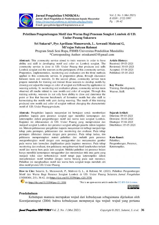 picture1_Jurnal Pendidikan Pdf 243 | Pelatihan Pengembangan Motif Dan Warna Bagi Penenun Songket