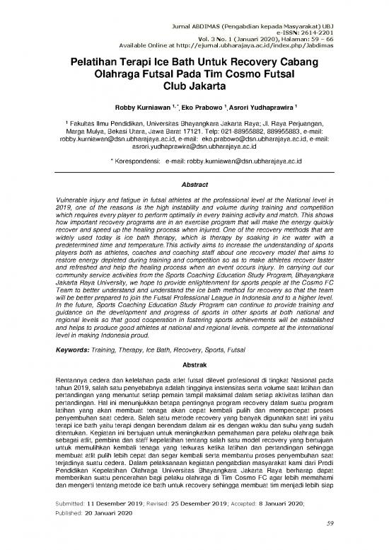 picture Jurnal Pendidikan Pdf 251 | Pelatihan Terapi Ice Bath Untuk Recovery Pada Futsal