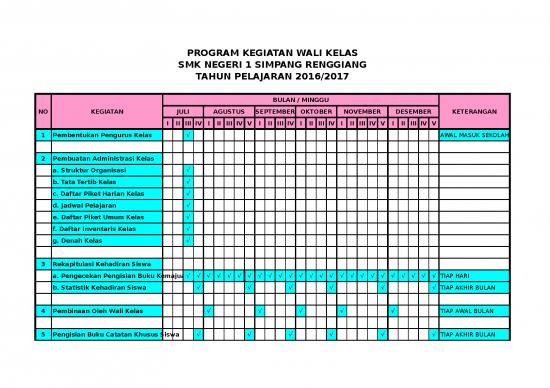 picture_Excel Sheet Download 372 | Program Kerja Wali Kelas Semester