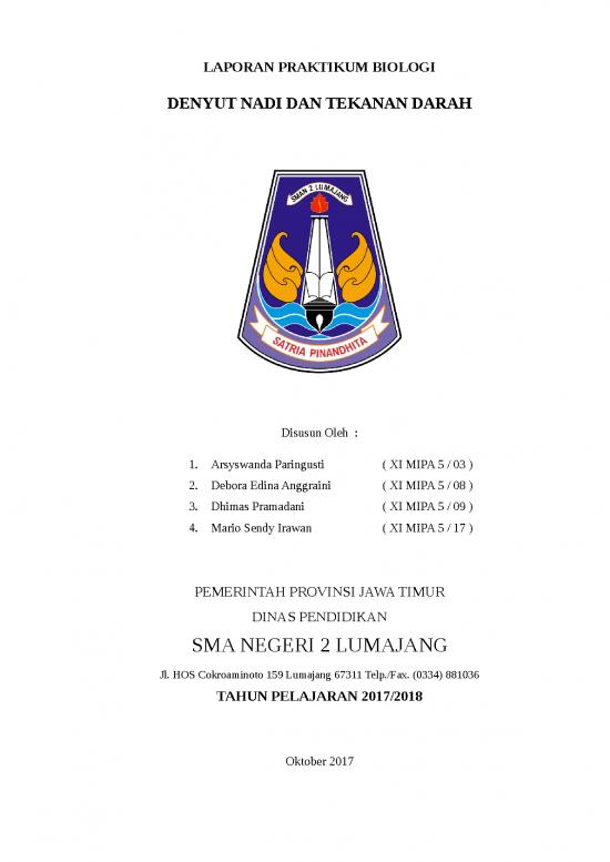 picture Laporan Doc 405 | Laporan Praktikum Biologi Denyut Nadi Dan Tekanan Darah