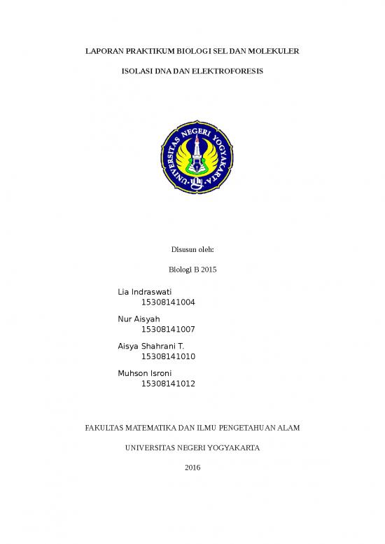 picture Laporan Doc 410 | Laporan Praktikum Biologi Isolasi Dna Dan Elektroforesis