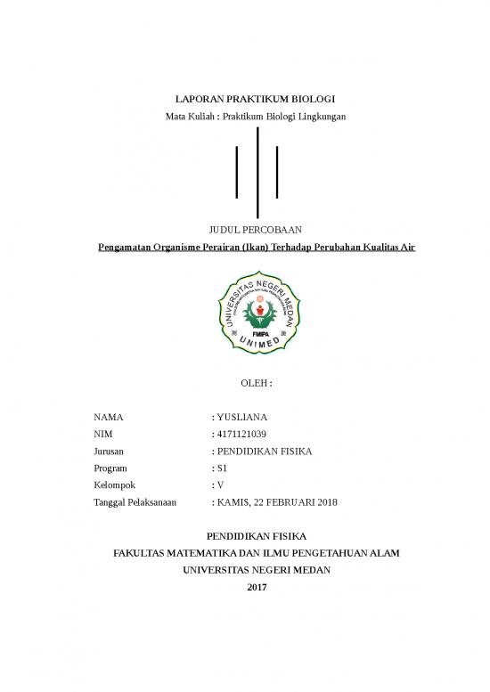 picture Laporan Doc 412 | Laporan Praktikum Biologi Pengamatan Ikan Terhadap Perubahan Kualitas Air