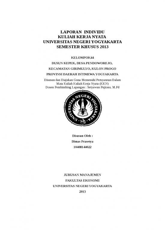 picture Laporan Doc 421 | Laporan Individu Kkn Dusun Kepek