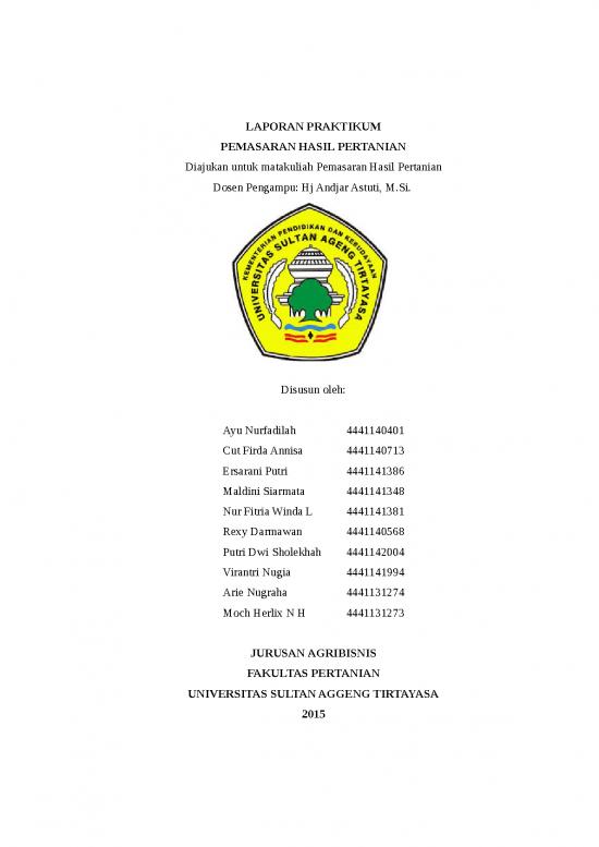 picture Laporan Doc 474 | Laporan Pemasaran Hasil Pertanian