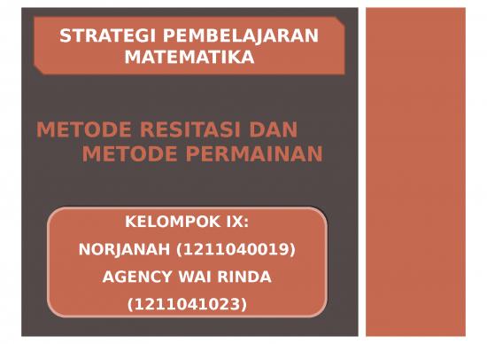 picture_Strategi Ppt 505 | Strategi Pembelajaran Matematika Metode Resitasi Dan Permainan