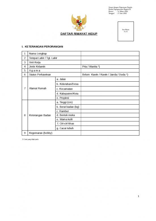 picture Contoh Daftar Riwayat Hidup Curriculumvitae 6
