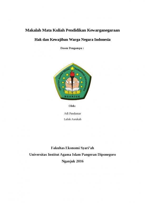 picture Contoh Pendahuluan Makalah Agama 685 | Makalah Kewarganegaraan Hak Dan Kewajiban Wni