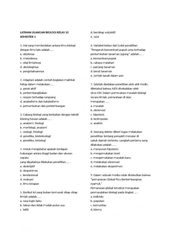 picture Contoh Artikel Ilmiah Penelitian 723 | Soal Biologi Kelas10