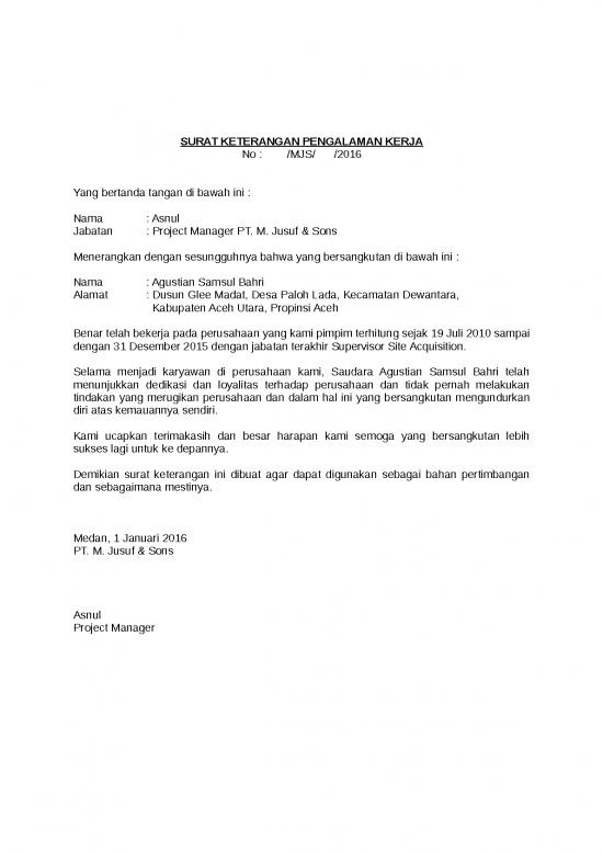picture Surat Keterangan Pengalaman Kerja 2
