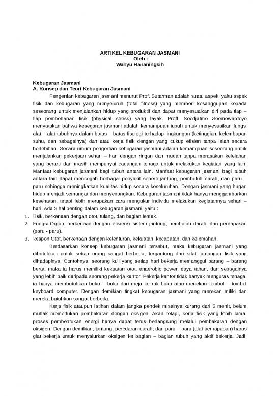 picture Artikel Kebugaran Jasmani