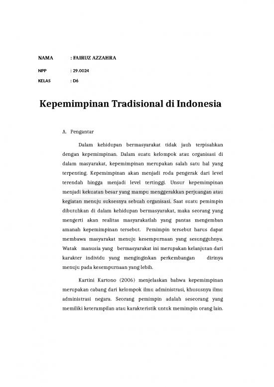 picture Makalah Kepemimpinan Tradisional Indonesia