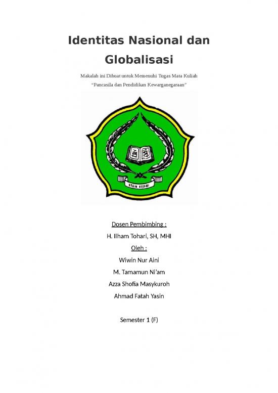 picture Makalah Identitas Nasional Dan Globalisasi