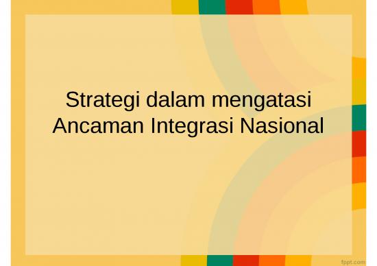 picture Presentasi Usaha Ppt 1079 | Power Point Strategi Mengatasi Ancaman Integrasi Nasional