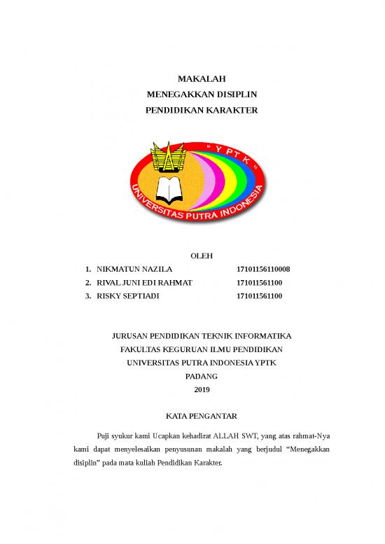 picture Makalah Kedisiplinan 1109 | Makalah Menegakkan Disiplin Pendidikan Karakter