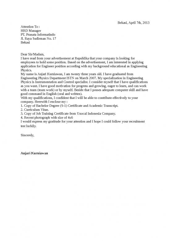 picture_Ms Word Advertisement Template 1158 | Surat Lamaran Pekerjaan Bahasa Ingris Engineering Physics