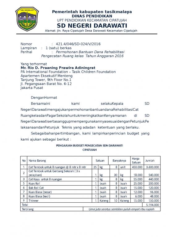 picture1_Budget Spreadsheet 1204 | Surat Pengantar Permohonan Bantuan Dana Rehabilitasi