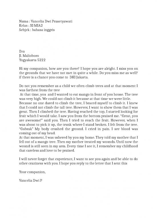 picture Surat Pribadi Bahasa Inggris