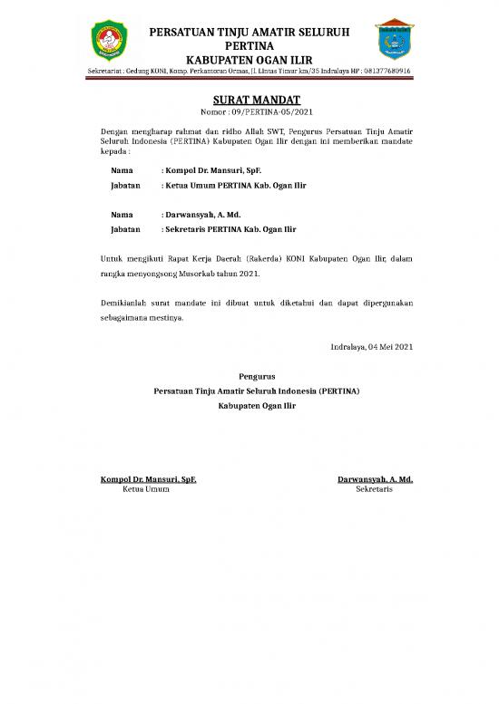 picture Surat Mandat Mengikuti Rapat Kerja
