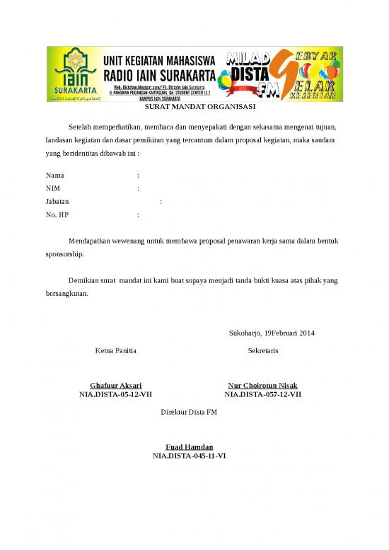 picture Surat Mandat Organisasi