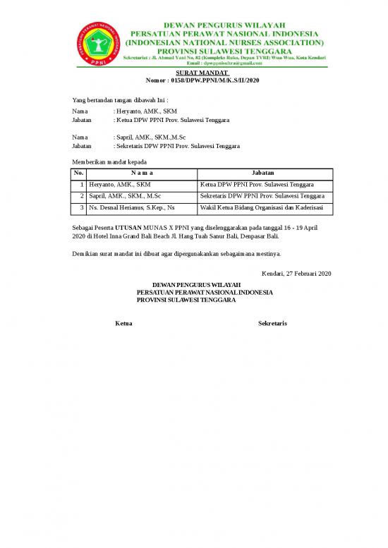 picture Surat Mandat Peserta Utusan Munas
